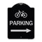 Signmission Bicycle Symbol Parking Right Arrow Heavy-Gauge Aluminum Architectural Sign, 24" x 18", BS-1824-24315 A-DES-BS-1824-24315 - alternate 1